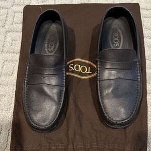 Tod's Men's Dark Leather Slip-On Loafers